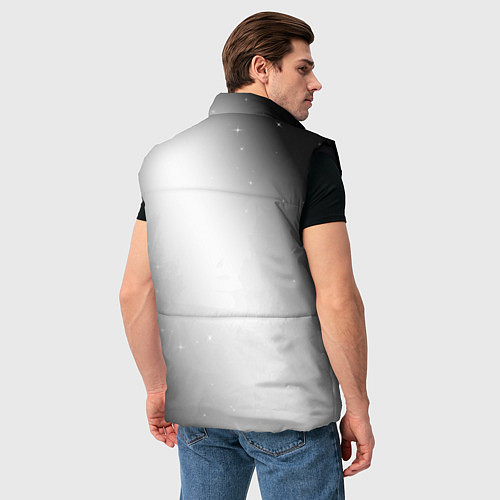 Мужской жилет The Last Of Us glitch на светлом фоне вертикально / 3D-Черный – фото 4