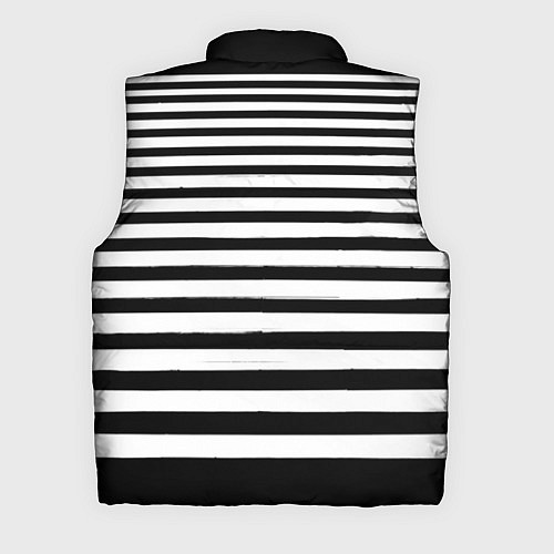 Мужской жилет Силуэт на чёрно белом полосы / 3D-Светло-серый – фото 2