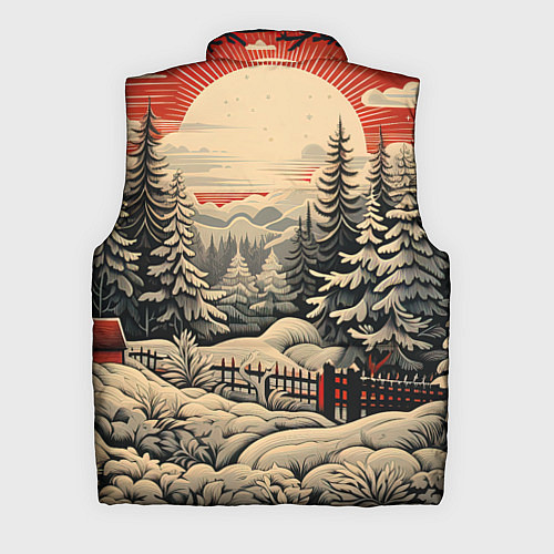 Мужской жилет Блеск снежинок новогодний стиль / 3D-Светло-серый – фото 2