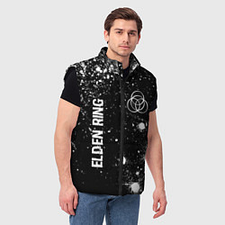 Мужской жилет Elden Ring glitch на темном фоне вертикально, цвет: 3D-черный — фото 2