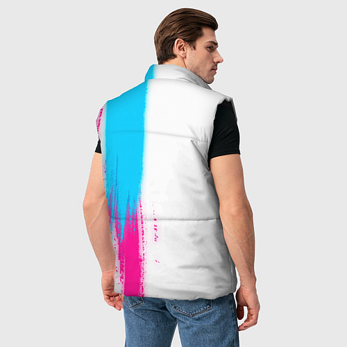 Мужской жилет PUBG neon gradient style по-вертикали / 3D-Черный – фото 4