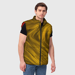 Мужской жилет Текстура желтой шерсти, цвет: 3D-красный — фото 2