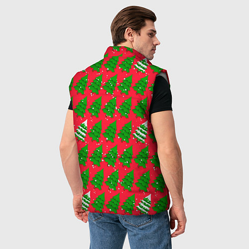 Мужской жилет Рождественские ёлки / 3D-Светло-серый – фото 4
