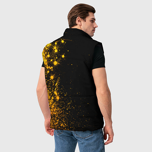 Мужской жилет Twenty One Pilots - gold gradient по-вертикали / 3D-Черный – фото 4