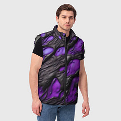 Мужской жилет Фиолетовая текучая субстанция, цвет: 3D-светло-серый — фото 2