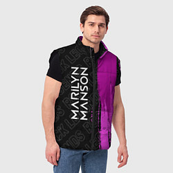 Мужской жилет Marilyn Manson rock legends по-вертикали, цвет: 3D-черный — фото 2