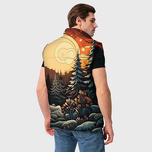 Мужской жилет Волшебная роспись / 3D-Красный – фото 4