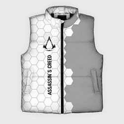 Мужской жилет Assassins Creed glitch на светлом фоне по-вертикал, цвет: 3D-черный