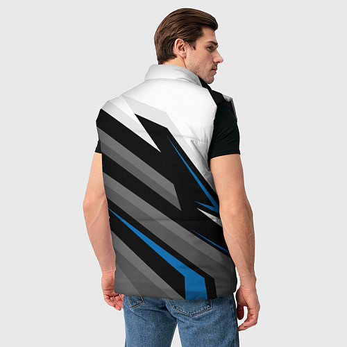 Мужской жилет Volvo - blue sport / 3D-Черный – фото 4