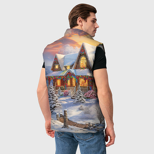 Мужской жилет Звездная полночь подарков / 3D-Светло-серый – фото 4