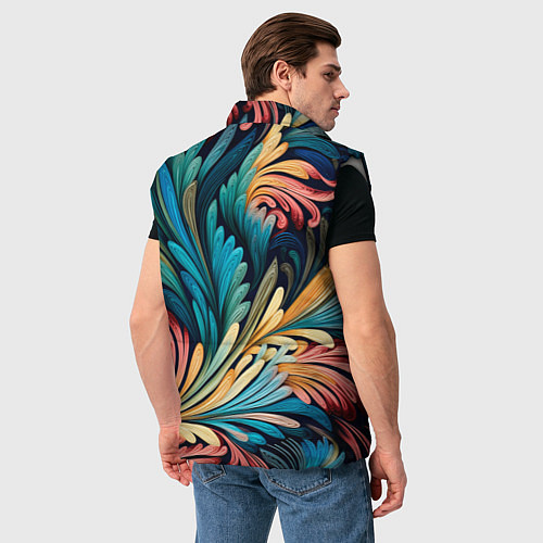 Мужской жилет Квиллинг абстракция / 3D-Светло-серый – фото 4