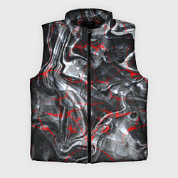 Мужской жилет Красные узоры, цвет: 3D-черный