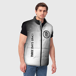 Мужской жилет Three Days Grace glitch на светлом фоне вертикальн, цвет: 3D-черный — фото 2