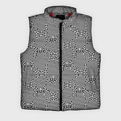 Мужской жилет Лабиринт с иероглифами, цвет: 3D-красный