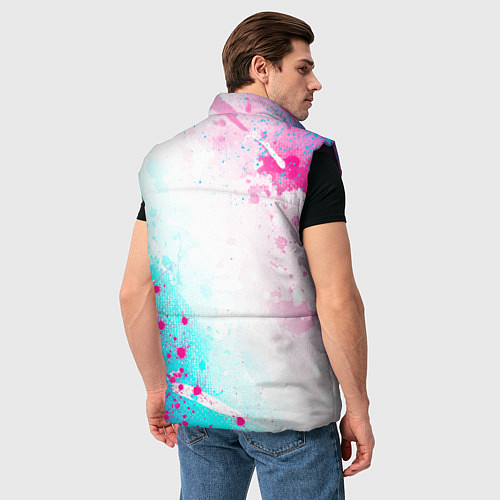 Мужской жилет Green Day neon gradient style вертикально / 3D-Черный – фото 4