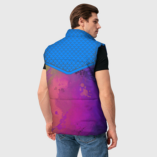 Мужской жилет Кляксы и цветной туман / 3D-Черный – фото 4