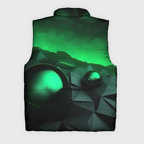 Мужской жилет Асимметрия растительного узора / 3D-Светло-серый – фото 2