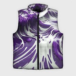 Мужской жилет Бело-фиолетовая краска, цвет: 3D-светло-серый