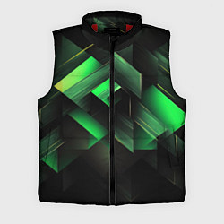 Мужской жилет Асимметричный узор зелени