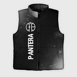 Мужской жилет Pantera glitch на темном фоне по-вертикали