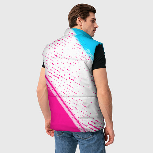 Мужской жилет Thirty Seconds to Mars neon gradient style вертика / 3D-Черный – фото 4