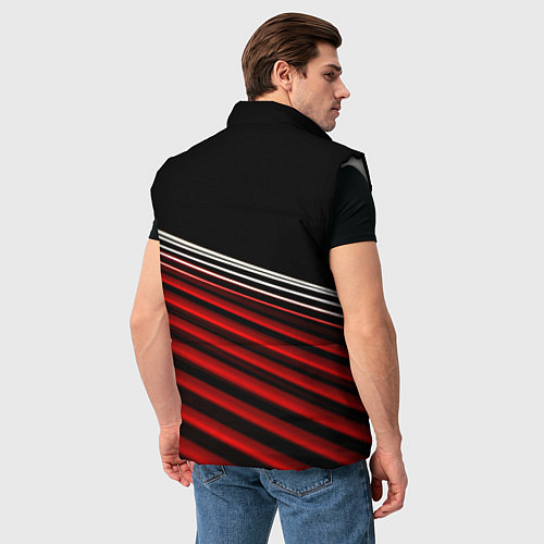 Мужской жилет Базовые элементы абстракции / 3D-Светло-серый – фото 4