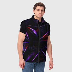 Мужской жилет Фиолетовый хрусталь, цвет: 3D-черный — фото 2