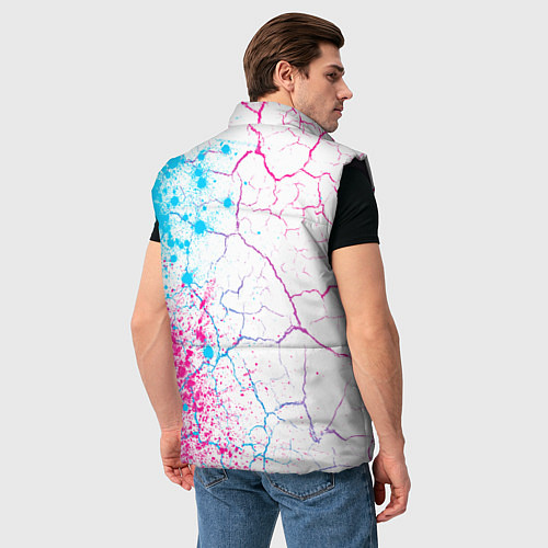 Мужской жилет Red Hot Chili Peppers neon gradient style по-верти / 3D-Черный – фото 4