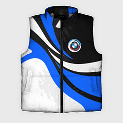 Мужской жилет BMW - синяя абстракция, цвет: 3D-светло-серый