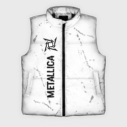 Мужской жилет Metallica glitch на светлом фоне по-вертикали