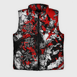 Мужской жилет Японский стиль иероглифы, цвет: 3D-красный