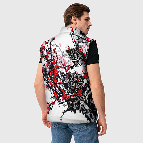 Мужской жилет Японский стиль иероглифы / 3D-Черный – фото 4
