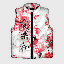 Мужской жилет Японский стиль иероглифы, цвет: 3D-черный