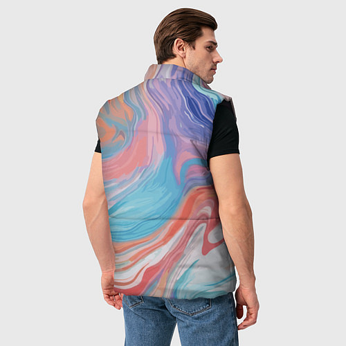 Мужской жилет Цветной вихрь / 3D-Черный – фото 4