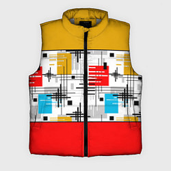 Мужской жилет Узор красного горчичного цвета