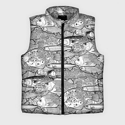 Мужской жилет Экзотические рыбы в кораллах, цвет: 3D-светло-серый