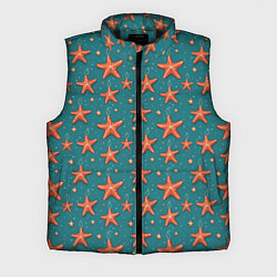 Мужской жилет Морские звезды тоже хотят на ёлку, цвет: 3D-черный