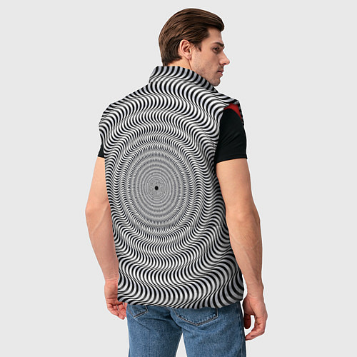 Мужской жилет Optical illusion / 3D-Красный – фото 4