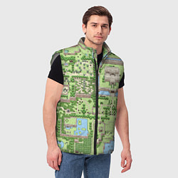 Мужской жилет Zelda: карта, цвет: 3D-светло-серый — фото 2