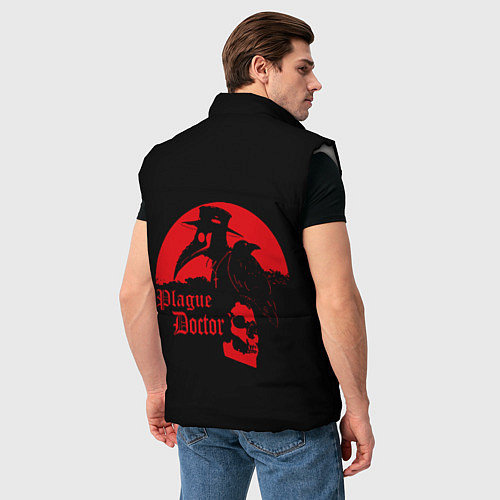Мужской жилет Чумной доктор Red / 3D-Светло-серый – фото 4