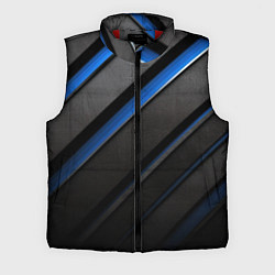 Мужской жилет Black blue lines, цвет: 3D-красный