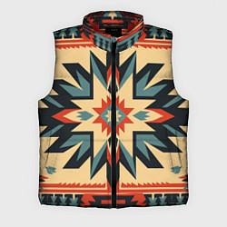 Мужской жилет Орнамент в стиле американских индейцев, цвет: 3D-красный