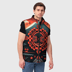 Мужской жилет Рисунок в стиле американских индейцев, цвет: 3D-черный — фото 2