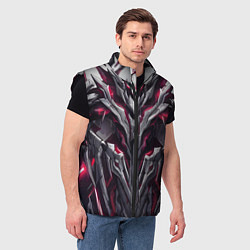 Мужской жилет Адская киберпанк броня красная, цвет: 3D-черный — фото 2