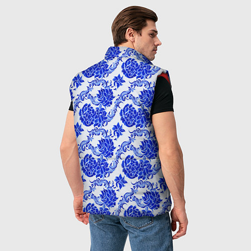 Мужской жилет Гжель классика / 3D-Красный – фото 4