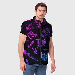 Мужской жилет Tokyos Revenge neon logo, цвет: 3D-черный — фото 2