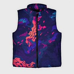 Мужской жилет Яркая абстракция в стиле камуфляжа, цвет: 3D-черный