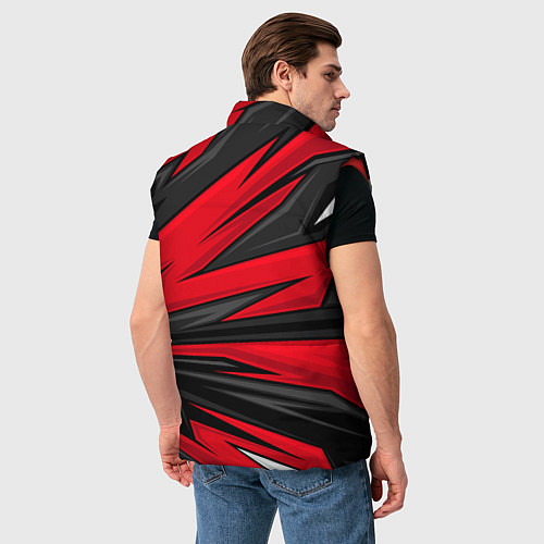 Мужской жилет Red sport - honda / 3D-Красный – фото 4