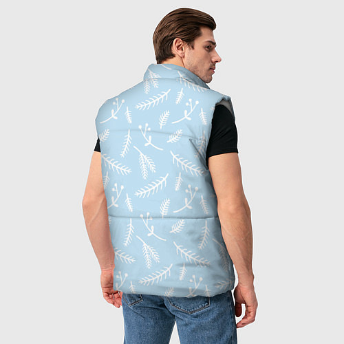 Мужской жилет Нежный новогодний узор / 3D-Светло-серый – фото 4