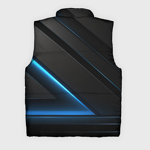 Мужской жилет Blue black neon / 3D-Светло-серый – фото 2